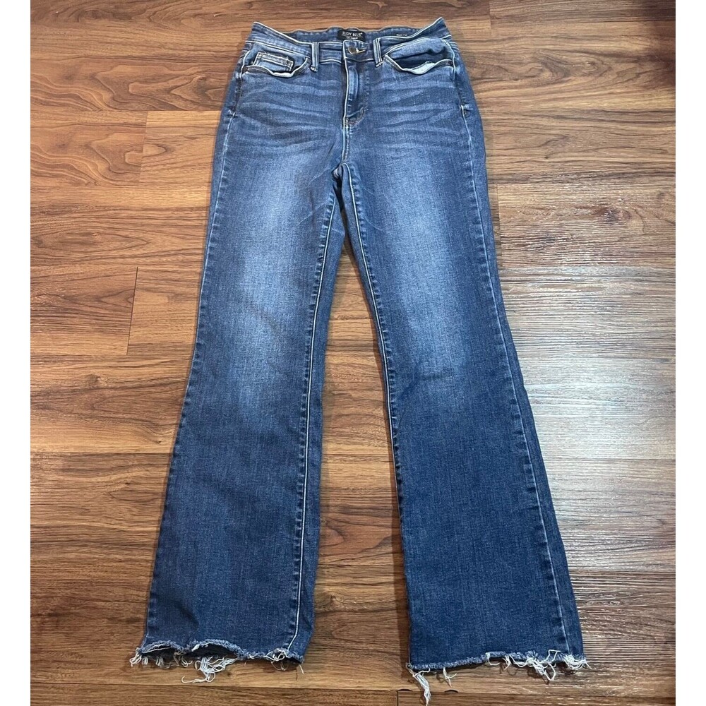 Judy Blue Boot Cut Raw Hem Jeans Womens Size 9/29 Denim Casual